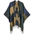 thumbnail image 1 of CoCopeaunt Women Retro Shawl Wraps Sweater Long Cardigan Poncho Open Front Coat Scarf Blanket, 1 of 7