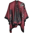 thumbnail image 1 of CoCopeaunt Women Shawl Wraps Plaid Poncho Blanket Open Front Sweater Cardigan Cape Fleece Scarf Coat, 1 of 6