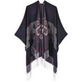 thumbnail image 1 of CoCopeaunt Women Shawl Wraps Tassel Poncho Open Front Sweater Cardigan Blanket Cape, 1 of 6