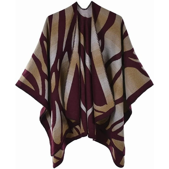 CoCopeaunt Women Shawl Wraps Zebra Poncho Open Front Cardigan Sweater Coat Cape Blanket Scarf