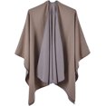 thumbnail image 1 of CoCopeaunt Women Soild Shawls Wraps Ladies Cardigan Poncho Winter Sweater Open Front Coat Warm Scarf, 1 of 5