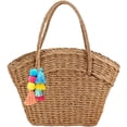thumbnail image 1 of CoCopeaunt Women Straw Bags Purse Summer Beach Tote Bag Handmade Woven Shoulder Handbag, 1 of 5