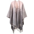 thumbnail image 1 of CoCopeaunt Women Tassel Shawl Wraps Open Front Poncho Winter Kintted Sweater Cardigan Blanket Cape, 1 of 4