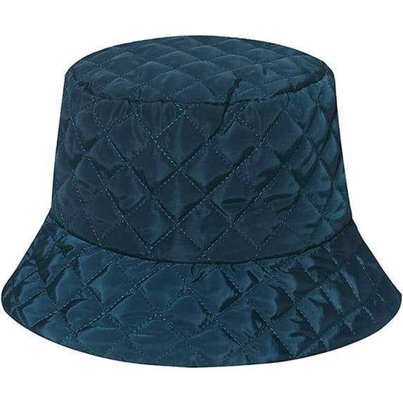 CoCopeaunt Women Thick Bucket Hat Winter Warm Soft Simple Casual Trendy Chessboard Fisherman Cap