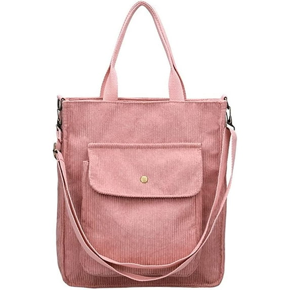 CoCopeaunt Women Trendy Corduroy Hobo Tote Bag Retro Shoulder Bag Big Capacity with Multi Pocket