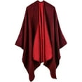 thumbnail image 1 of CoCopeaunt Women Warm Shawl Wraps Poncho Winter Open Front Cardigan Sweater Cape Coat Scarf, 1 of 4