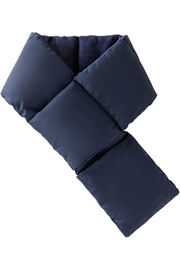 Women Warm Solid Soft Scarfs Thick Down Quilted Retro Fashion Neck Scarf Wraps Lightweight