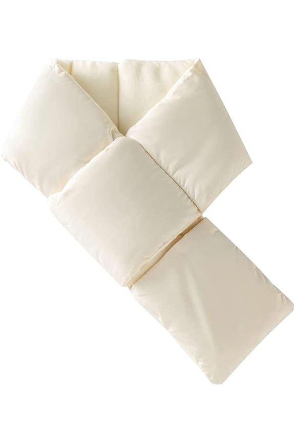 Women Warm Solid Soft Scarfs Thick Down Quilted Retro Fashion Neck Scarf Wraps Lightweight