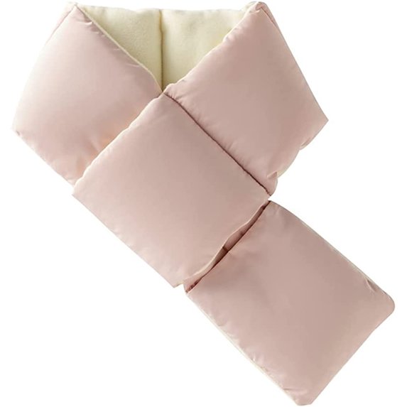 CoCopeaunt Women Warm Solid Soft Scarfs Thick Down Quilted Retro Fashion Neck Scarf Wraps Lightweight