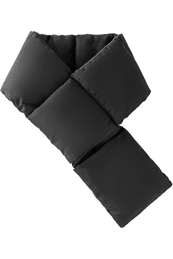 Women Warm Solid Soft Scarfs Thick Down Quilted Retro Fashion Neck Scarf Wraps Lightweight