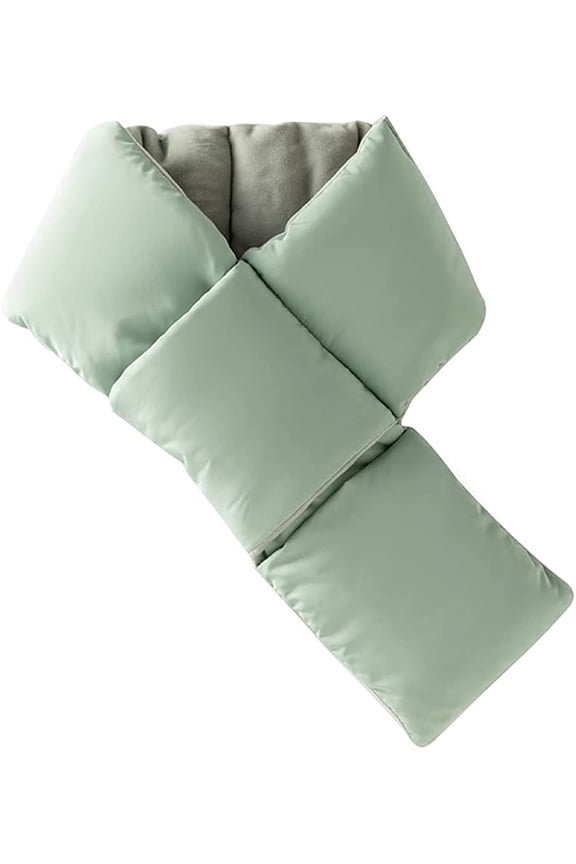 Women Warm Solid Soft Scarfs Thick Down Quilted Retro Fashion Neck Scarf Wraps Lightweight