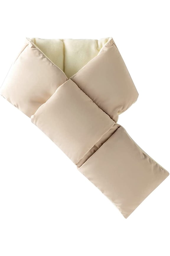 Women Warm Solid Soft Scarfs Thick Down Quilted Retro Fashion Neck Scarf Wraps Lightweight