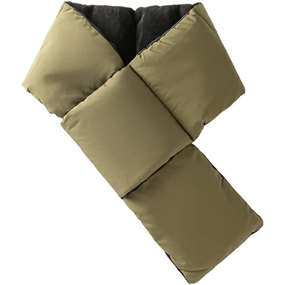 CoCopeaunt Women Warm Solid Soft Scarfs Thick Down Quilted Retro Fashion Neck Scarf Wraps Lightweight