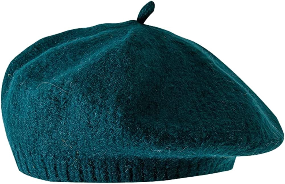 Women\'s Casual and Chic Vintage Wool French Berets Painters Hat Green Nawati Wool French Berets for Women, Solid Color Beret Hats  main image 2