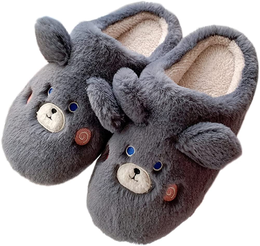 CoCopeaunt Women's Cute Animal Slippers Memory Foam,Warm Soft Comfy