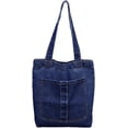 thumbnail image 1 of CoCopeaunt Women's Fashion Denim Shoulder Bag Large Hobo Retro Top Handle Bag Satchel, 1 of 5