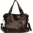 thumbnail image 1 of CoCopeaunt Women's Fashion PU Leather Tote Handbag Shiny Large Hobo Shoulder Bag Purse Chain Long Strap, 1 of 5