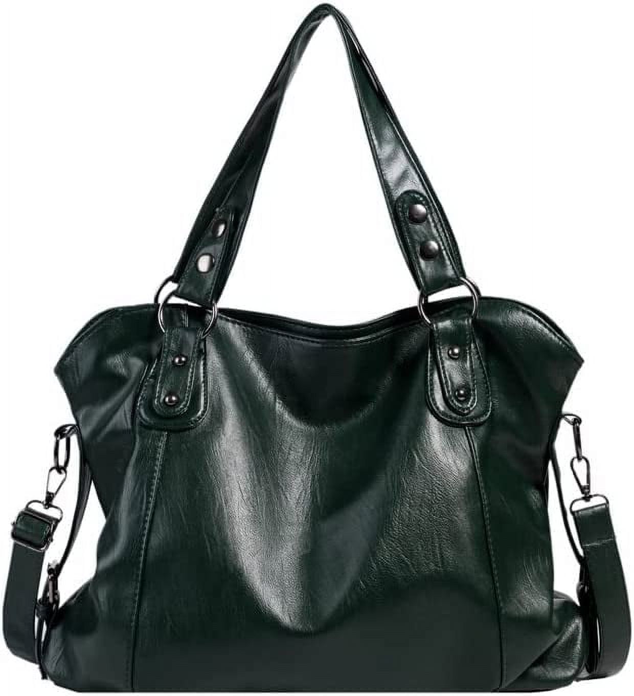 CoCopeaunt Women's Fashion PU Leather Tote Handbag Shiny Large Hobo Shoulder Bag Purse Chain