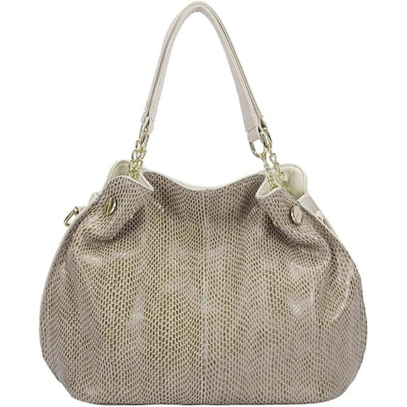 CoCopeaunt Women's Fashion Vintage Snakeskin-shape Tote Handbag Shoulder Bag Faux Leather Hobo Purse