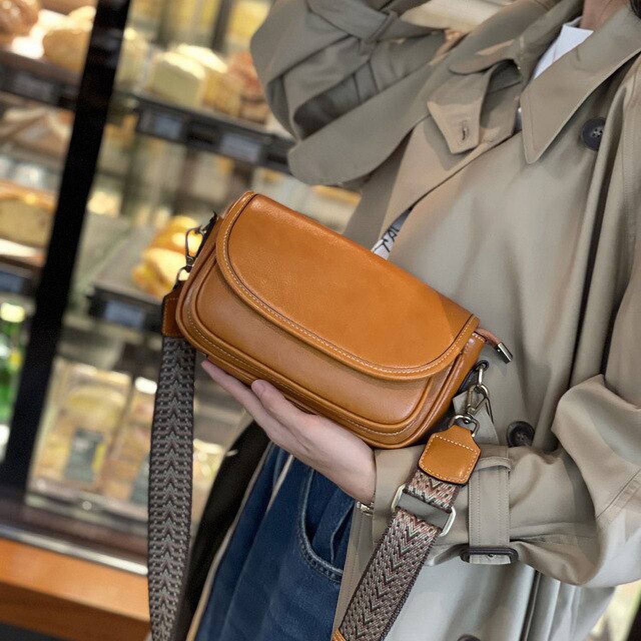 CoCopeaunt Womens Bag New Cross-body Bag with High Quality Small Phone Bag  Versatile Genuine Leather Shoulder Purse Casual Handbags