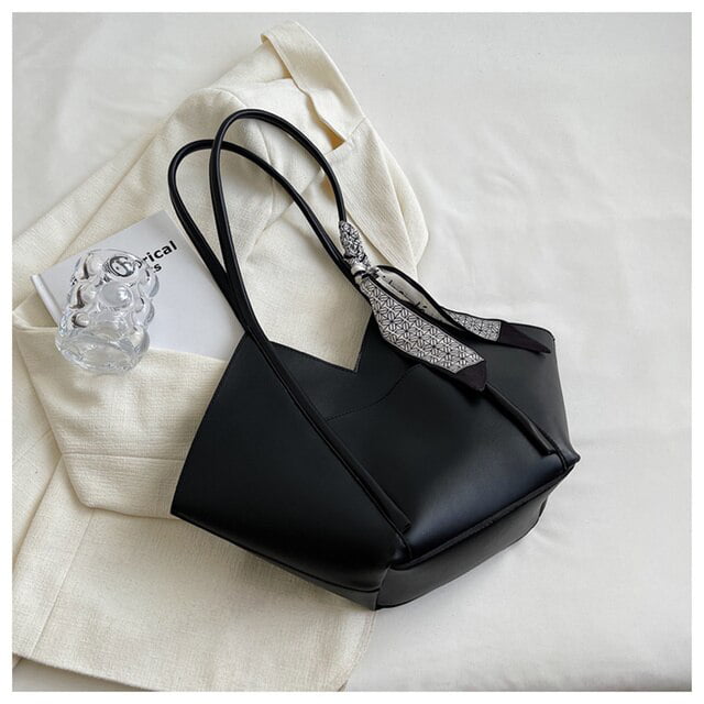 Tote Bag For Women,Ladies Handbag,soft PU Leather Large Capacity Women's Top Handle Shoulder Bag Black