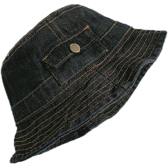 CoCopeaunts Baby Bucket Hat Solid Cowboy Pocket Child Fisherman Hat Summer Sunscreen Boys Girl Outdoor Shade Cute Bucket Cap