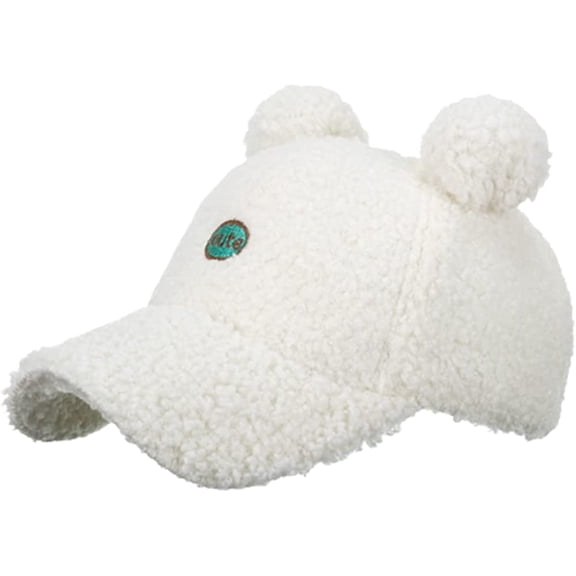 CoCopeaunts Baseball Cap Women, Womens Baseball Caps Trucker Hat Wool Baseball Cap Cute Ear Running Hat Sherpa Baseball Hat Women