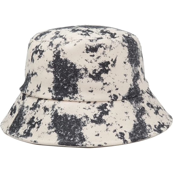 CoCopeaunts Beach Bucket Hat for Men Reversible Colourful Graffiti Fisherman Hat Creative Tie Dye Collapsible Women Basin Hat