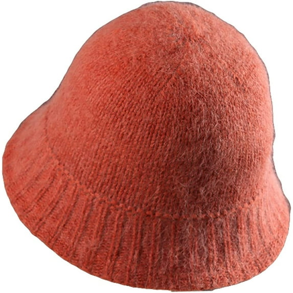 CoCopeaunts Beanie Hat for Women Winter Warm Plush Bucket Hat Solid Color Knit Hip Hop Casual Elastic Foldable Mens Skull Cap