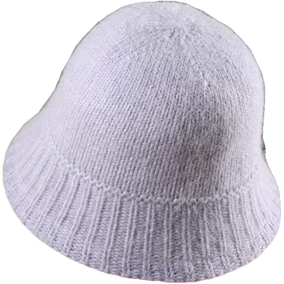 CoCopeaunts Beanie Hat for Women Winter Warm Plush Bucket Hat Solid Color Knit Hip Hop Casual Elastic Foldable Mens Skull Cap