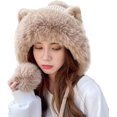 thumbnail image 1 of CoCopeaunts Beanie Hats for Women Winter Hat Beanie Knit Skull Cap Plush Warm Cute Cat Beanies Hat Winter Beanies Hat, 1 of 2