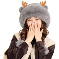 thumbnail image 1 of CoCopeaunts Beanie Hats for Women Winter Hat Beanie Knit Skull Cap Plush Warm Cute Elk Beanies Hat Winter Beanies Hat Christmas Hat, 1 of 8