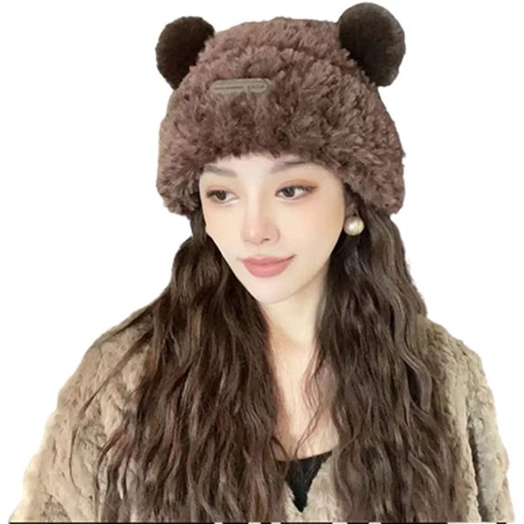 CoCopeaunts Beanie Winter Hat Hats for Women Winter Beanies Hat Plush Beanies Hat Beanie Knit Skull Cap Cute Berets Hat