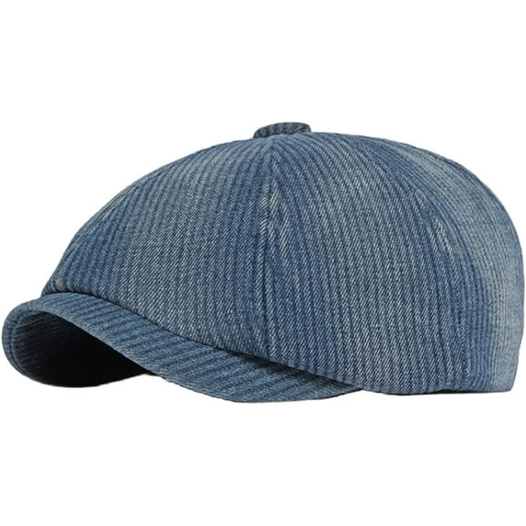 CoCopeaunts Beret Hat Denim Autumn Winter Hat Men Women Thick Flat Octagonal Newsboy Cap Male Female Artist Painter Berets