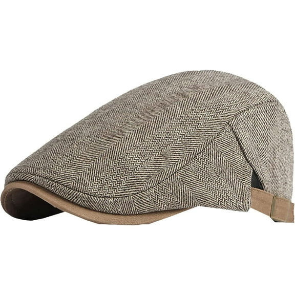 CoCopeaunts Beret Hat Male Female Autumn Winter Hat Adjust Flat Ivy Cap Striped Artist Painter Beret Hat Newsboy Cap