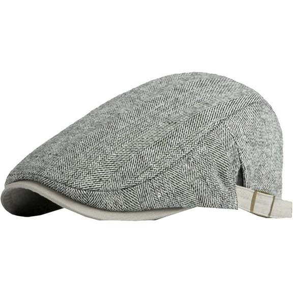 CoCopeaunts Beret Hat Male Female Autumn Winter Hat Adjust Flat Ivy Cap Striped Artist Painter Beret Hat Newsboy Cap