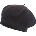 thumbnail image 1 of CoCopeaunts Beret Hat Winter French Hat Girls Solid Color Fashion Thin Autumn Spring Beret Hats for Women Men Felt Berets, 1 of 8