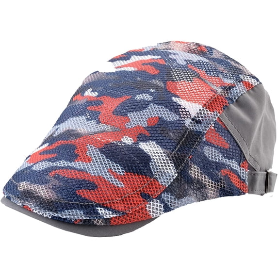 CoCopeaunts Beret Hats for Men Fashion Camouflage Mesh Peaked Cap Women Summer Visor Adjustable Streetwear Newsboy Cap Unisex