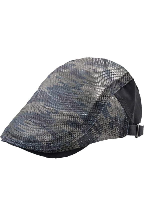 Beret Hats for Men Fashion Camouflage Mesh Peaked Cap Women Summer Visor Adjustable Streetwear Newsboy Cap Unisex