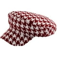 thumbnail image 1 of CoCopeaunts Beret Hats for Women Autumn Winter Hat Lattice Flat Top Men Wide Brim Newsboy Cap Female Keep Warm Military Cap, 1 of 7