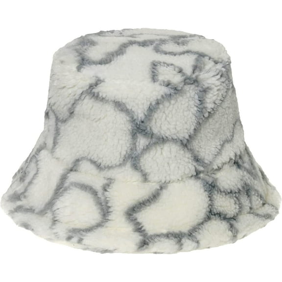 CoCopeaunts Black Bucket Hat Wave Stripes Plaid Basin Cap Trend Warm Winter Models Fisherman Cap for Women Girls Hundred