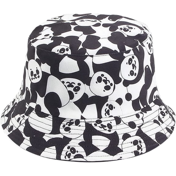 CoCopeaunts Black White Bucket Hat Reversible Men Fisherman Hat Summer Sun Protection Packable Basin Hat for Adults Teens