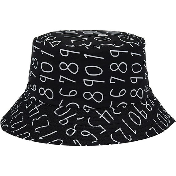 CoCopeaunts Black White Bucket Hat for Men Spring Summer Outdoor Sun Protection Fisherman Hat Women Bucket Cap Double-Faced Wear