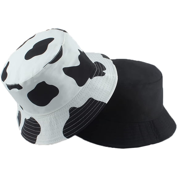 CoCopeaunts Black White Bucket Hat for Women Men Summer Sun Hats Outdoor Sports Travel Casual All-Match Reversible Fisherman Hat