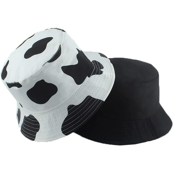 CoCopeaunts Black White Bucket Hat for Women Men Summer Sun Hats Outdoor Sports Travel Casual All-Match Reversible Fisherman Hat