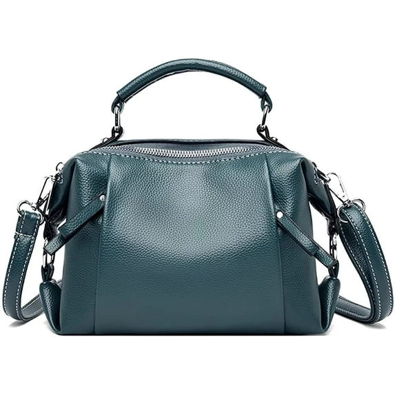 CoCopeaunts Boston Bag for Women Top Handle Handbag Large Capacity Shoulder Bag Leather Crossbody Bag Retro Purse