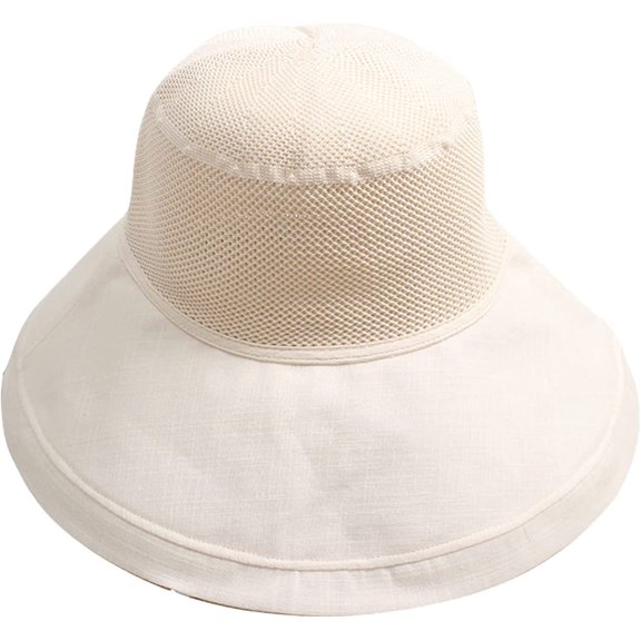 CoCopeaunts Breathable Mesh Bucket Hat Big Wide Brim Summer Outdoor Sun Protection Bucket Cap for Women Plain Fisherman Hat