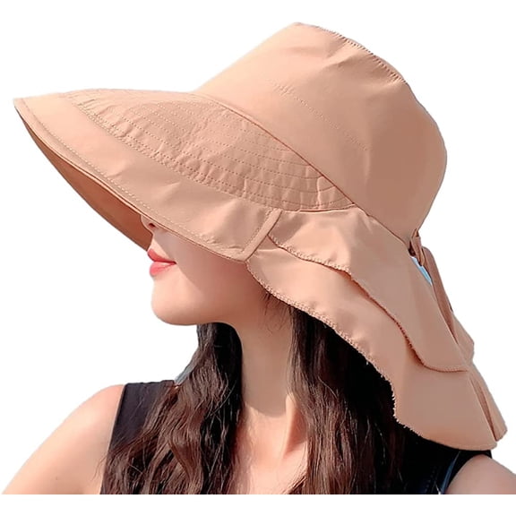 CoCopeaunts Bucket Hat Sun Hat Wide Brim Beach Hats for Women Casual Sun Protection Hat Windproof Packable Hats Fishing Hiking