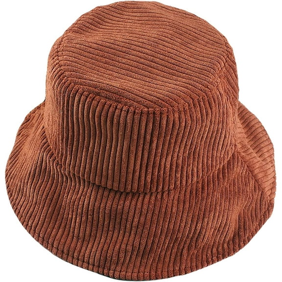 CoCopeaunts Bucket Hat Women Corduroy Fisherman Hat Fashion Autumn Winter Warm Collapsible Twill Basin Hat Casual All-Match