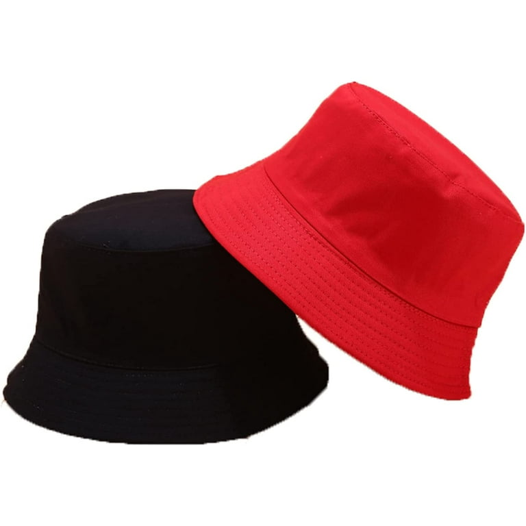 CoCopeaunts Bucket Hat for Men Double-Sided Wearing Cotton Bucket 